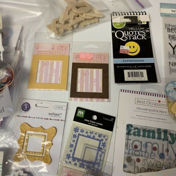 Huge Mixed Lot Of Scrapbooking Stickers & Misc - Picture 5 of 14
